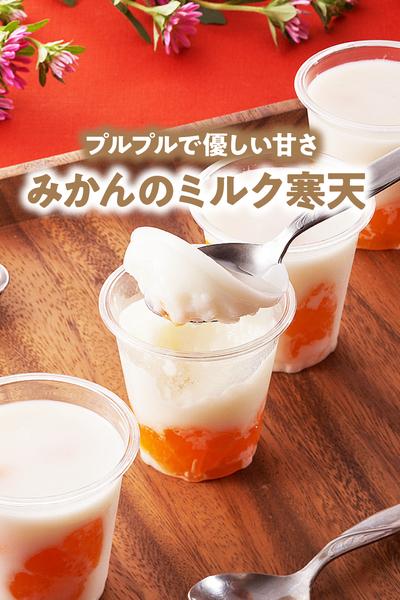 みかんのミルク寒天