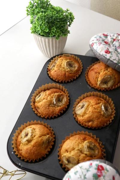 しっとり♪ キャラメルバナナマフィン