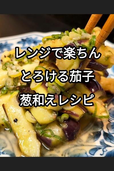 葱まみれのとろとろ茄子レシピ