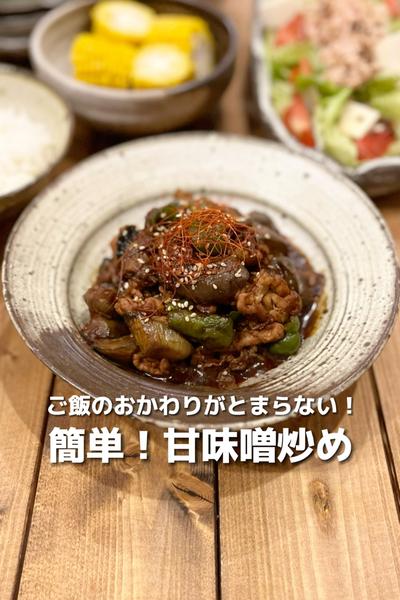ご飯のおかわりがとまらない！簡単！甘味噌炒め