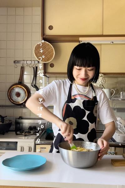 プチプチ海の幸出汁マヨパスタ🦭🍝🦐