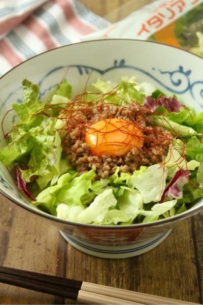 やみつきサラダ麺！レタス肉味噌まぜそば