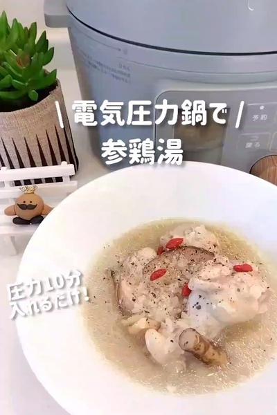 ほろっとほぐれる簡単！参鶏湯🍗電気圧力鍋レシピ