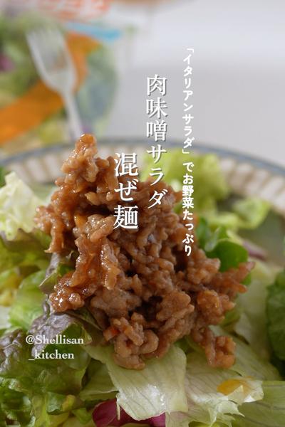 食いしん坊さんも満足♪肉味噌サラダ混ぜ麺