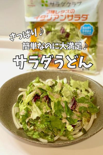 さっぱり♪簡単に大満足♪サラダうどん