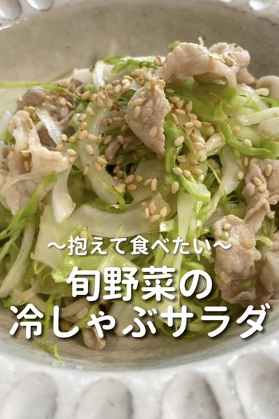 \抱えて食べたい♡/
【旬野菜の冷しゃぶサラダ】