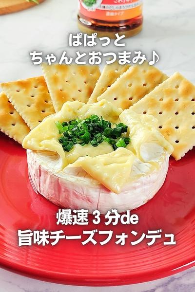 【爆速3分】ぱぱっとちゃんと旨味チーズフォンデュ