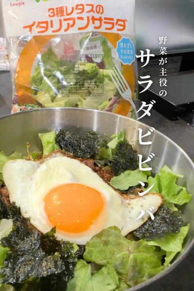 3種レタスのイタリアンサラダで作るサラダビビンバ