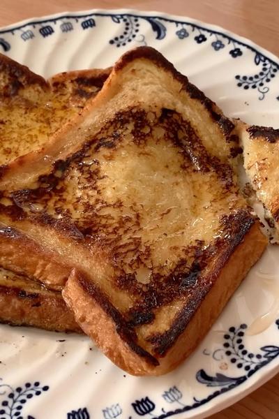 ブランチの日の朝ごはんはフレンチトースト！