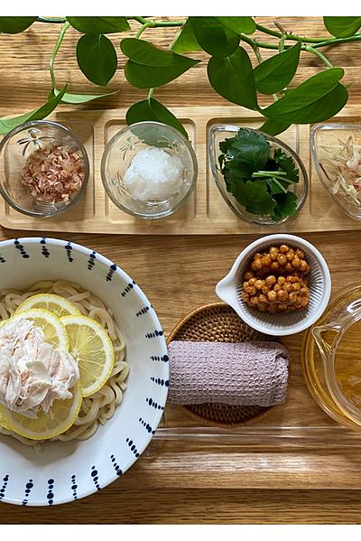 鶏塩 冷やし🍋うどん^^
