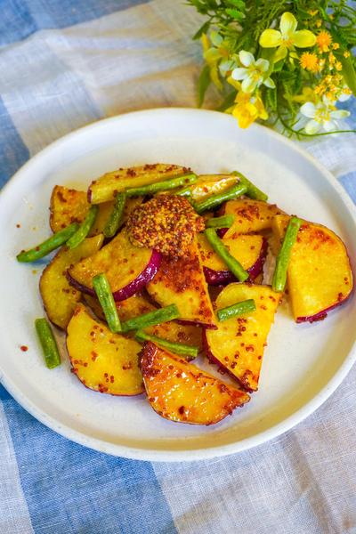 さつまいものハニーマスタード炒め