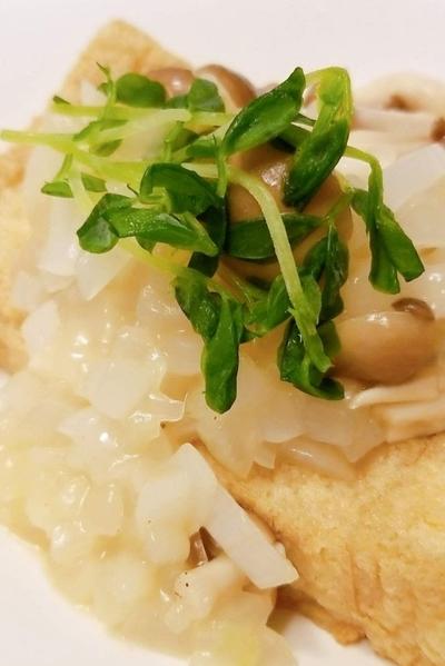 【あつあつ】厚揚げオニオンソースがけ