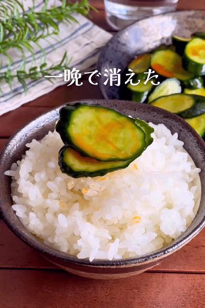 ＼ご飯止まらない／
『きゅうりの鶏ガラー油漬け』