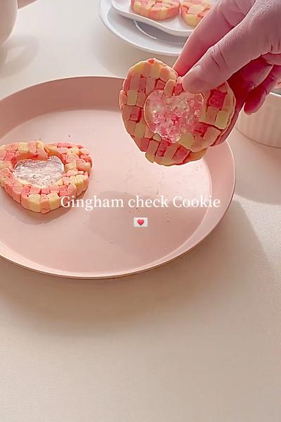 ギンガムチェックシャカシャカクッキー🫶🏻