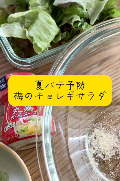 NO夏バテ！梅のチョレギサラダ