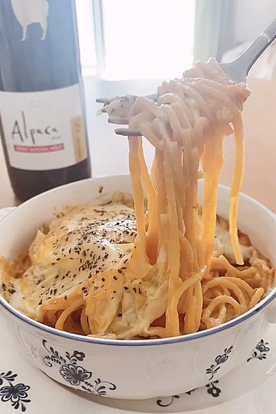 子供ご飯をワインのお供に🍷我が家の大人パスタ🍝