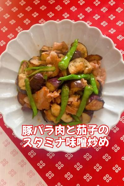 豚バラ肉と茄子のスタミナ味噌炒め