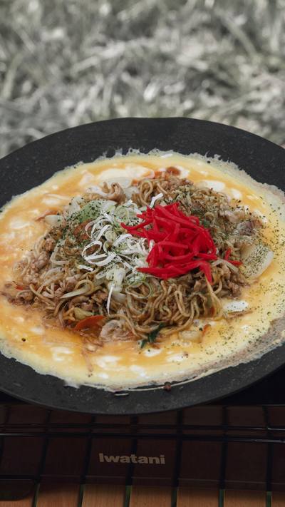 \ マルチグリドルで焼きそば🤎/