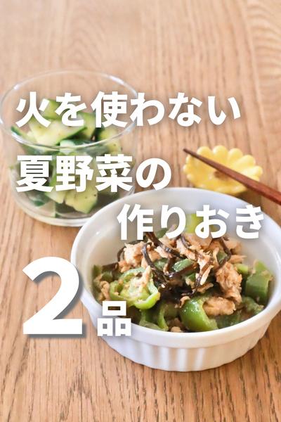 火を使わない！夏野菜作り置き2品