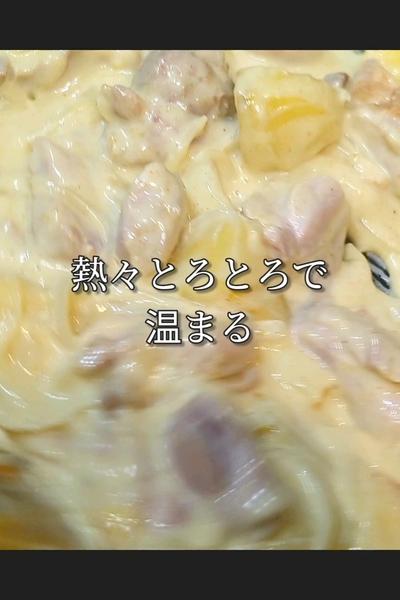 フライパン1つでじゃがいもと鶏肉のクリーム煮