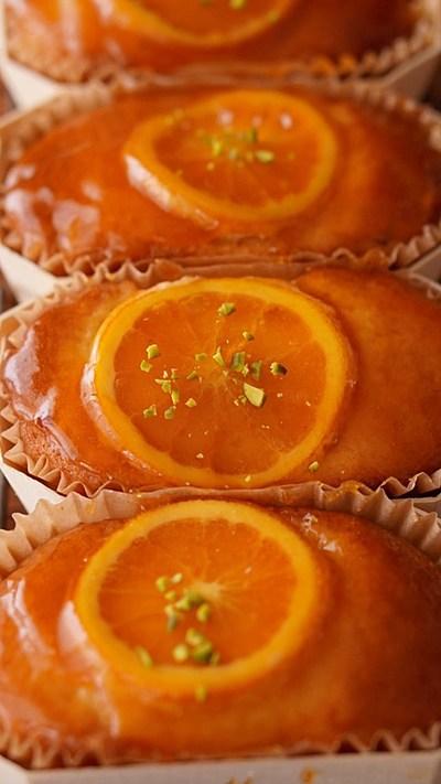 つやつやオレンジスクエアケーキ🍊