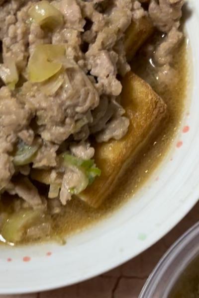 【お手軽】調味料2つで作るそぼろ厚揚げ