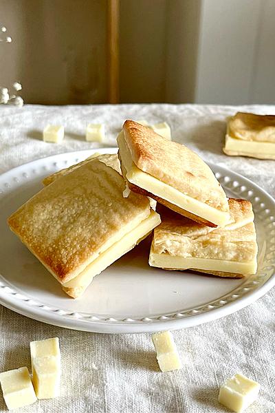 材料３つ！ホワイト生チョコサンドクッキー作り方！