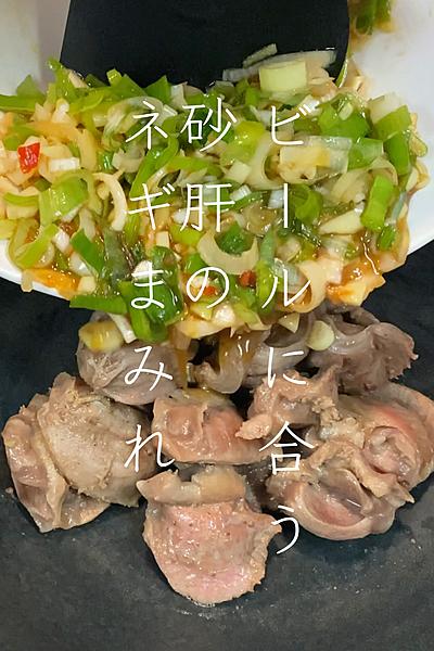 ビールに合いすぎちゃうおつまみ🍺砂肝のネギまみれ