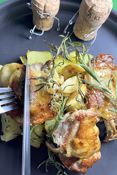 チキンのキノコ挟み焼き