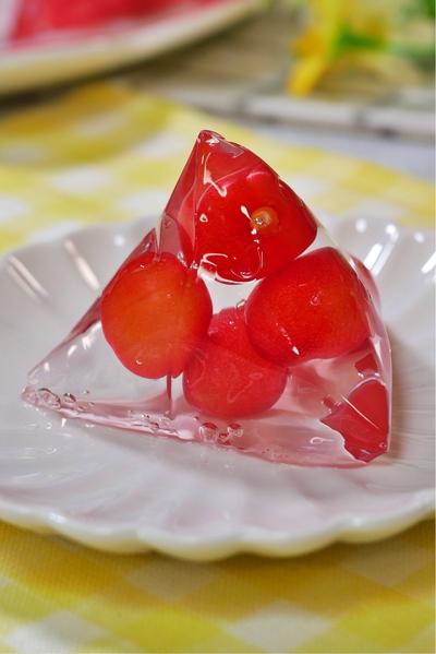百均の袋で作る！キラキラクリスタルチェリーゼリー