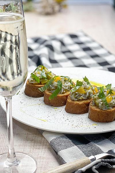 焼き茄子のタルティーヌ