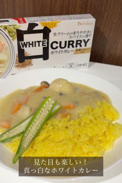 見た目も楽しい！真っ白なホワイトカレー🥄