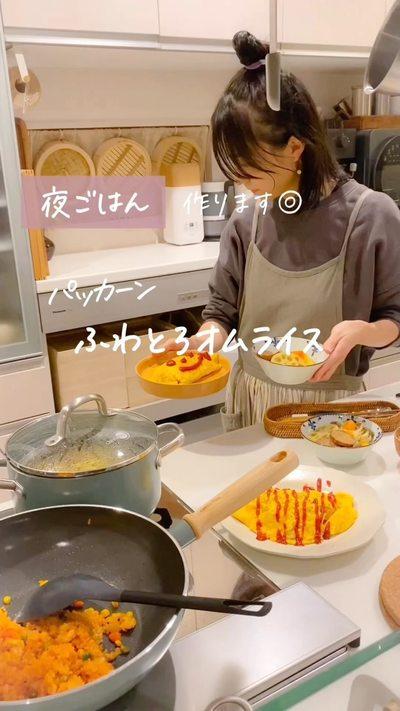 パッカーンふわとろオムライスと、めちゃ美味しくでき