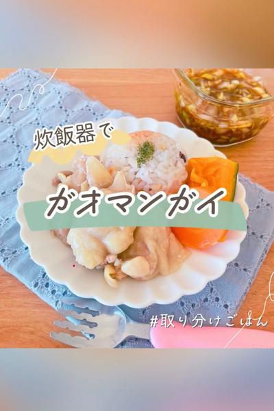 炊飯器で取り分けガオマンガイ