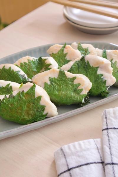 ぷりぷり鶏むねの大葉巻き