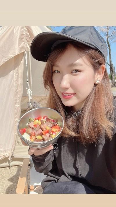 大好きな「お肉サラダどんぶり」🥗🍖