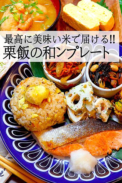 【秋にぴったり!!】栗飯の和ンプレート