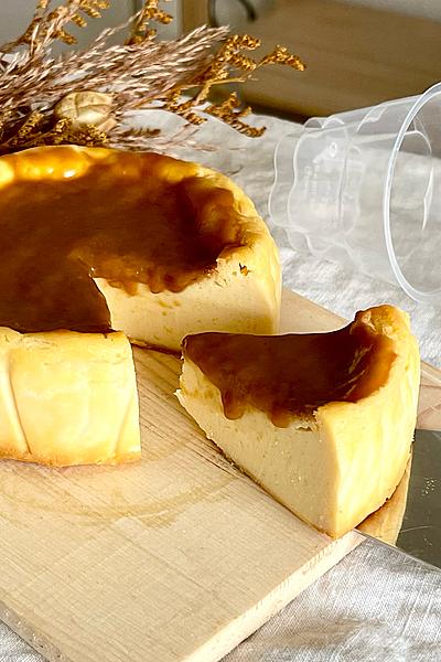 材料３つ！プリンチーズケーキ作り方！