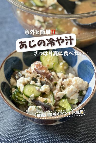 意外と簡単！さっぱり夏に食べたい♡あじの冷や汁