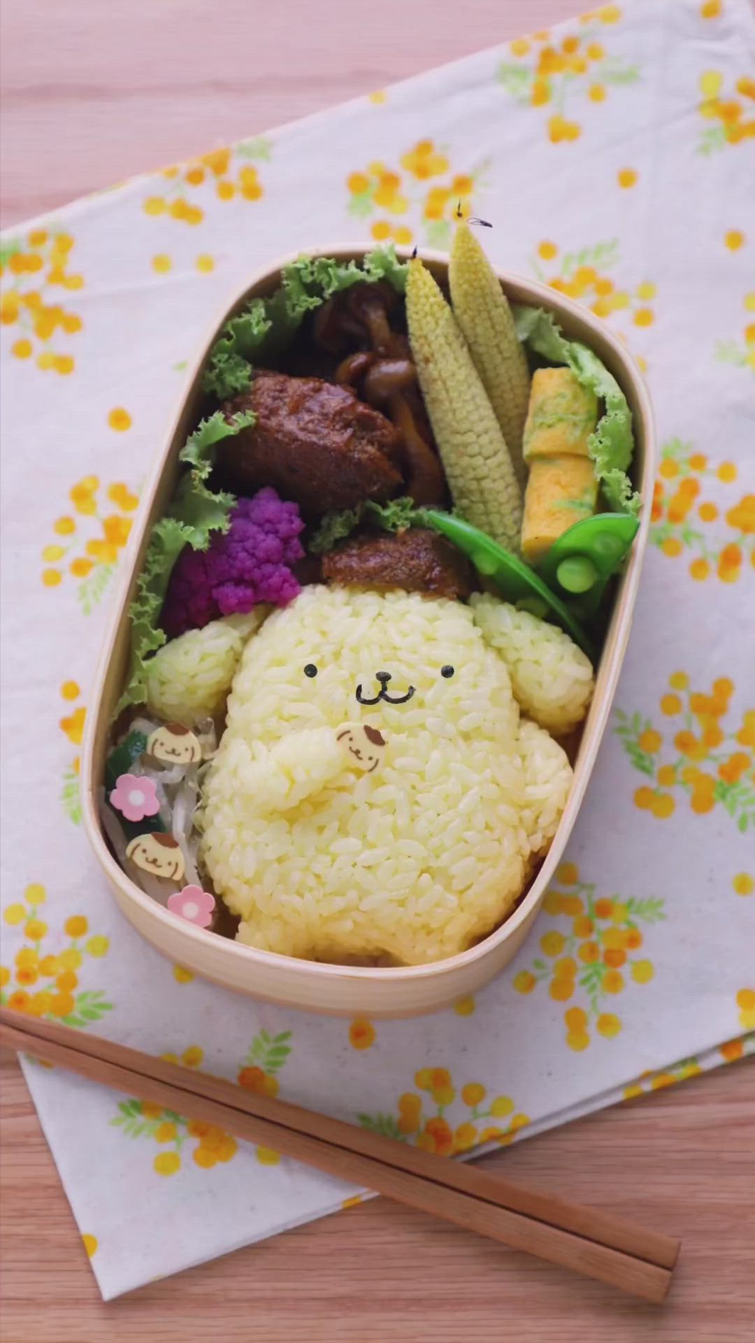 ポムポムプリンのお弁当 by momo キャラ弁料理家 | クラシル