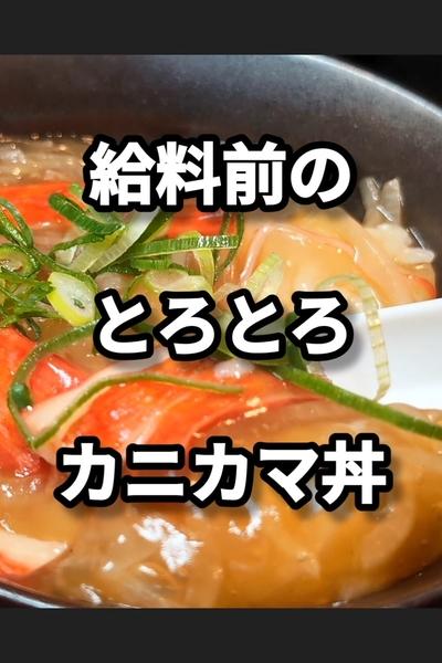 カニカマ餡掛け丼