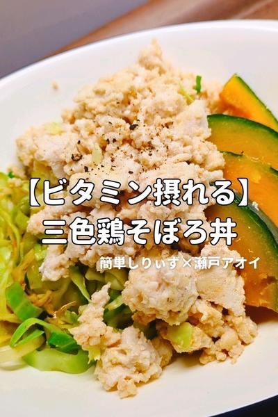 【ビタミンが摂れる】三色鶏そぼろ丼