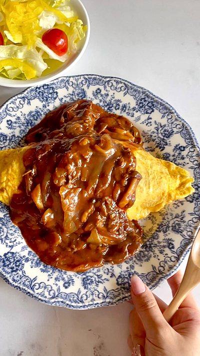 おうちで本確オムライス♥