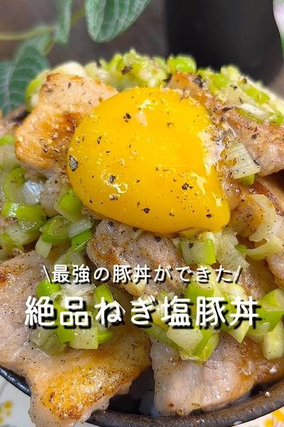 絶品ねぎ塩豚丼