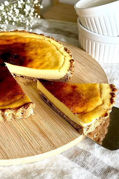 材料４つ！オーブンなし！チーズケーキタルト作り方！