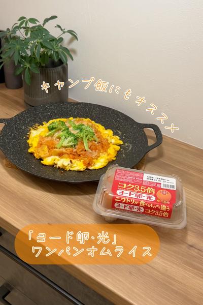キャンプ飯にも 巻かないオムライス