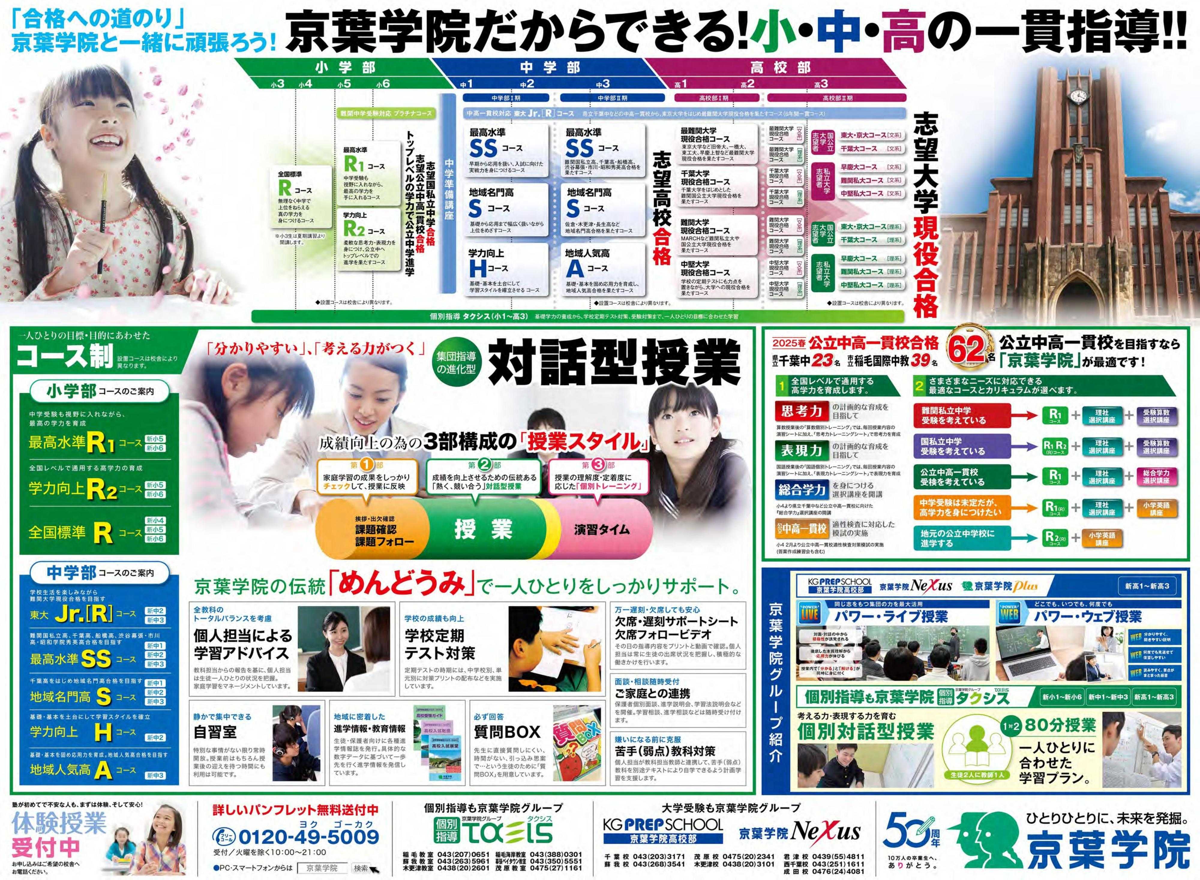 京葉学院 創立50周年キャンペーン：5月からの入学がお得です！/京葉学院