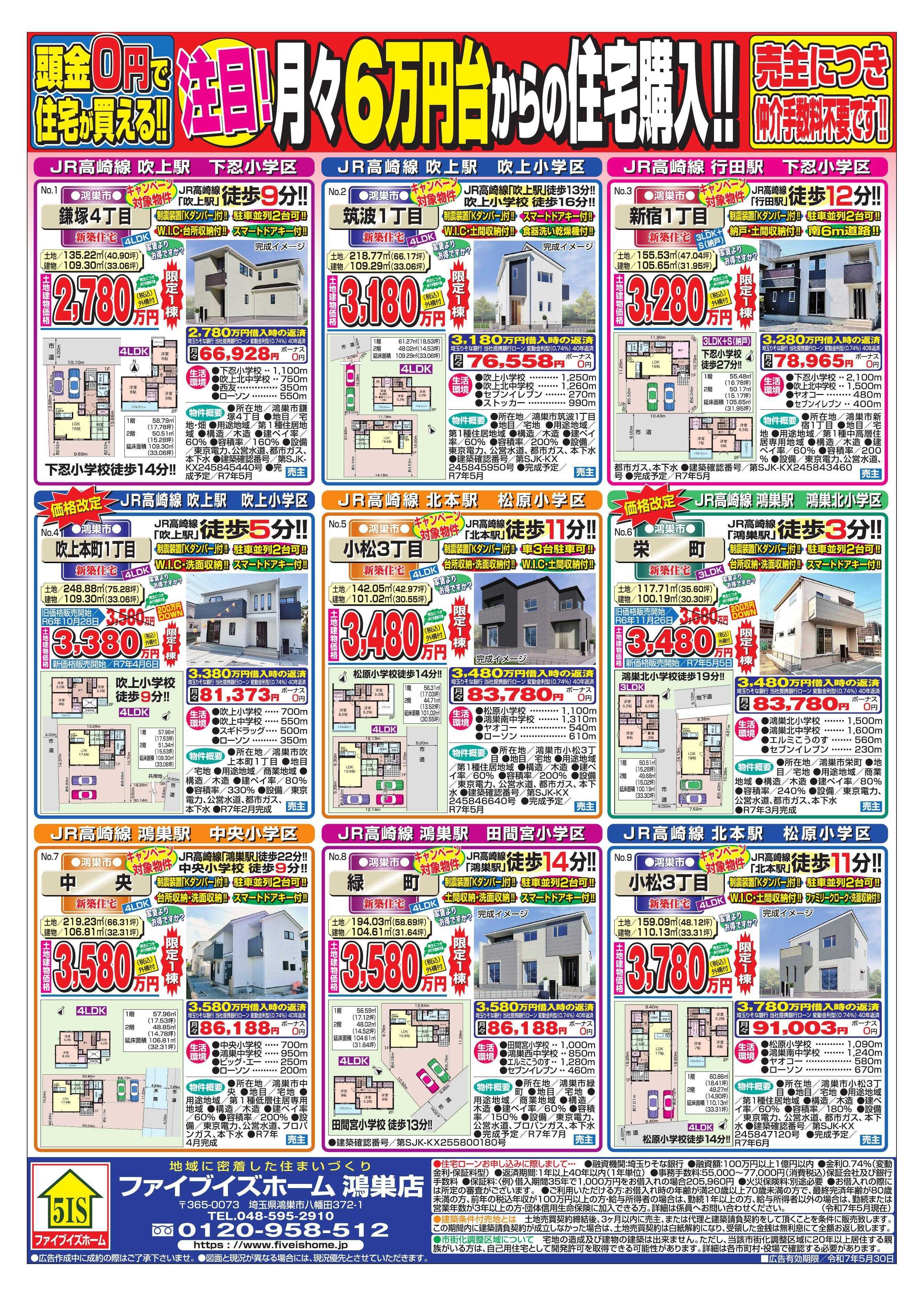 ファイブイズホーム 鴻巣店チラシ