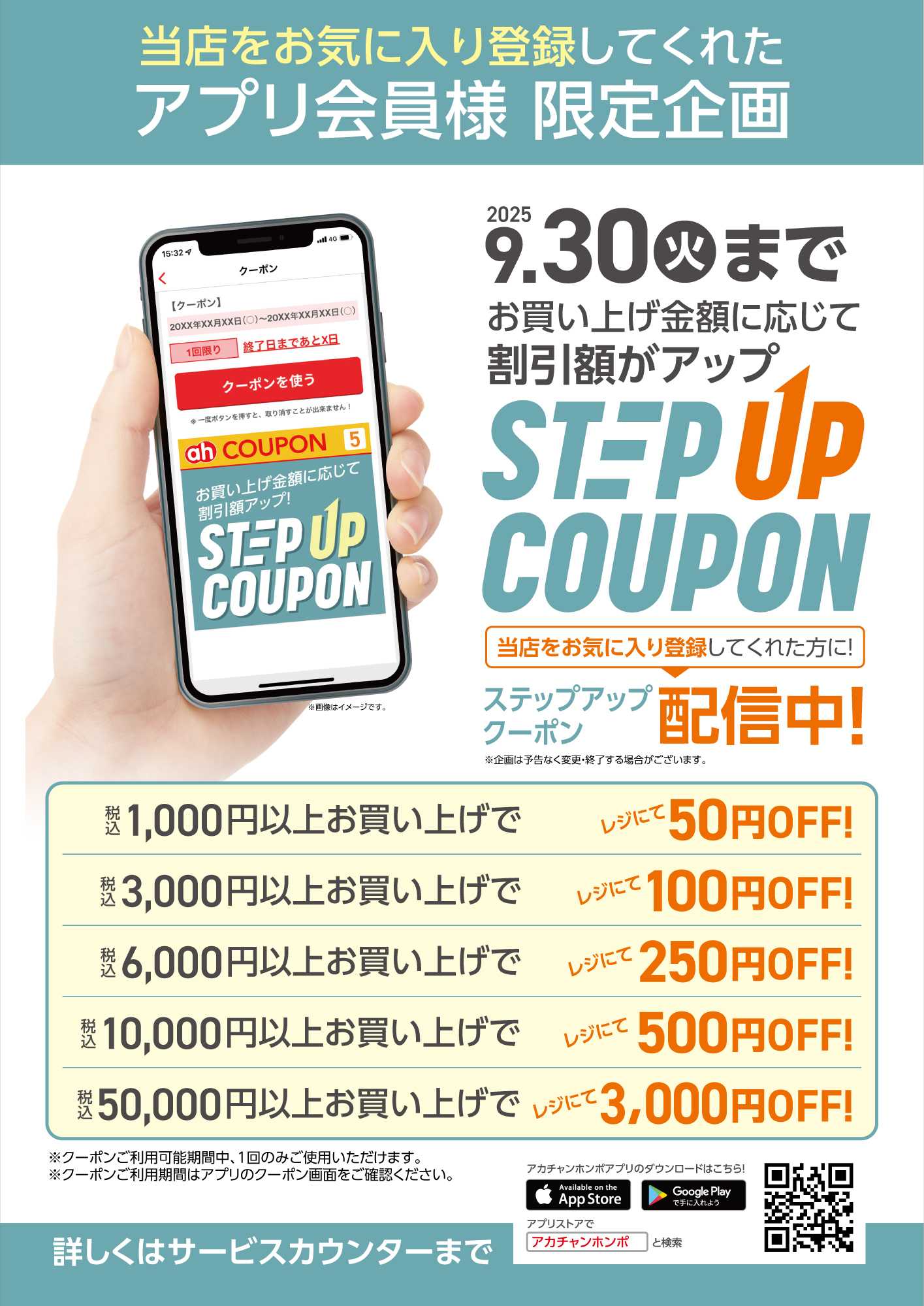 アカチャンホンポ 【昭島イトーヨーカドー店限定】ステップアップクーポンのご案内