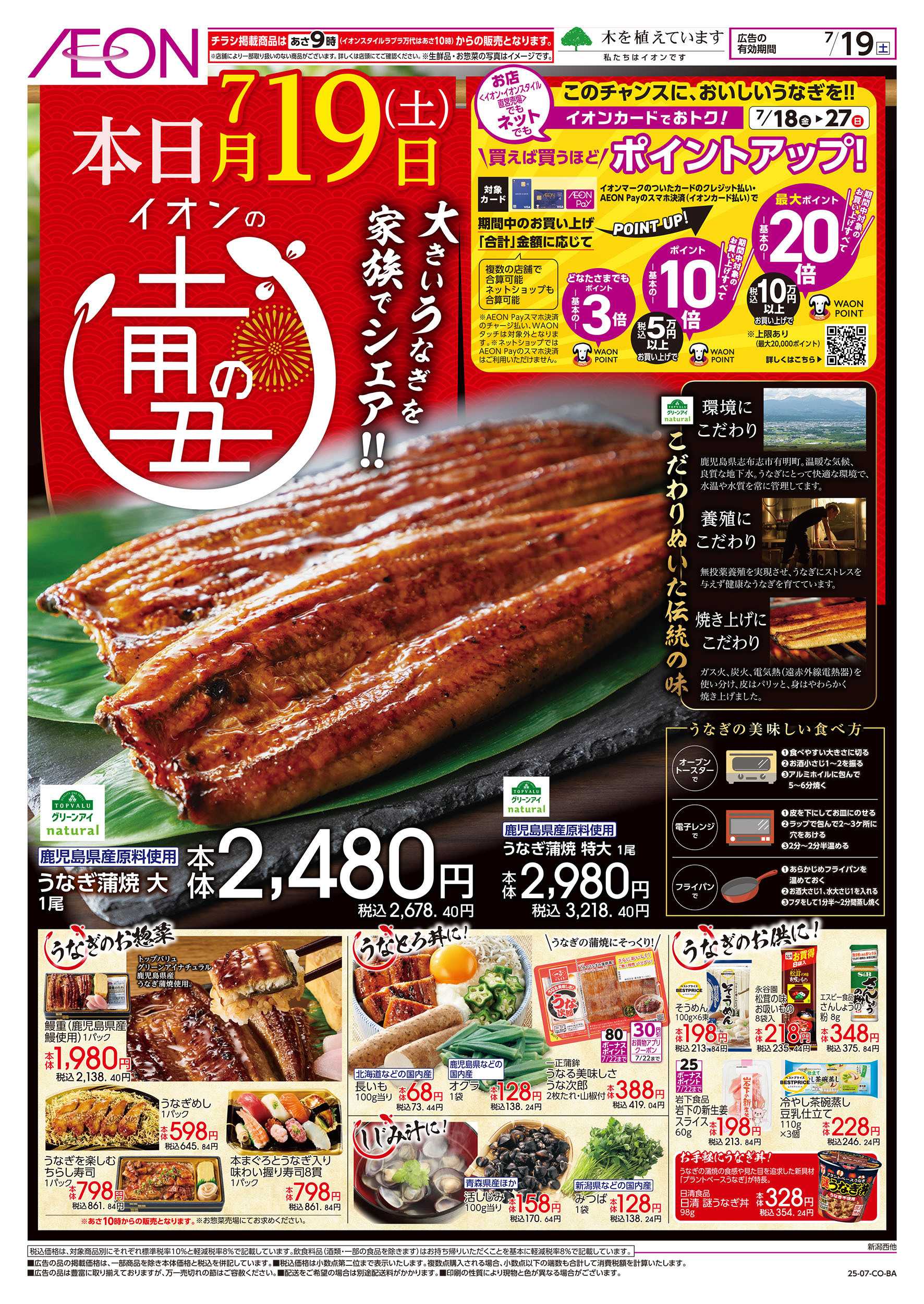 イオン 7/19号　イオンの土用の丑：表面